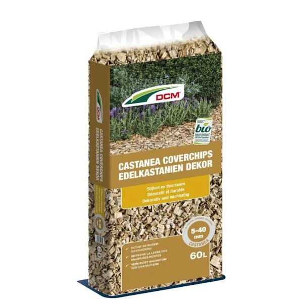 DCM Kastanje Houtsnippers Coverchips 60 Liter 3 DCM Kastanje Houtsnippers Coverchips 60 Liter