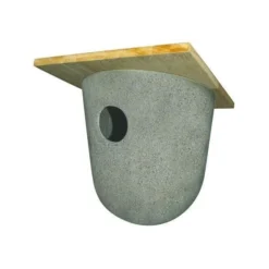 Nestkast Mezen Bamboe - Plat Dak