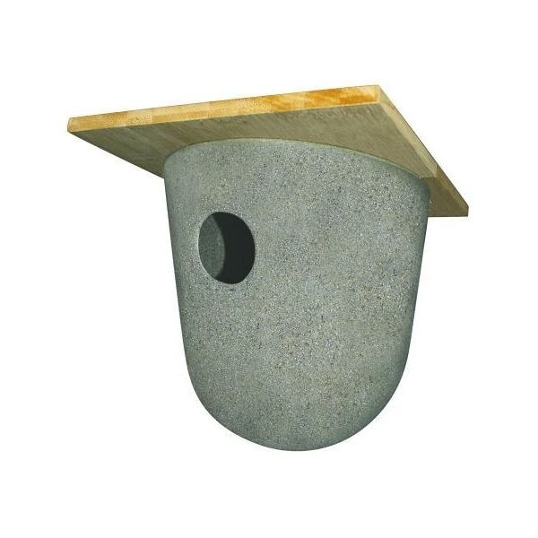 Nestkast Mezen Bamboe - Plat Dak 3 Nestkast Mezen Bamboe - Plat Dak