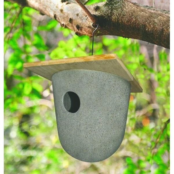 Nestkast Mezen Bamboe - Plat Dak 4 Nestkast Mezen Bamboe - Plat Dak - Afbeelding 2