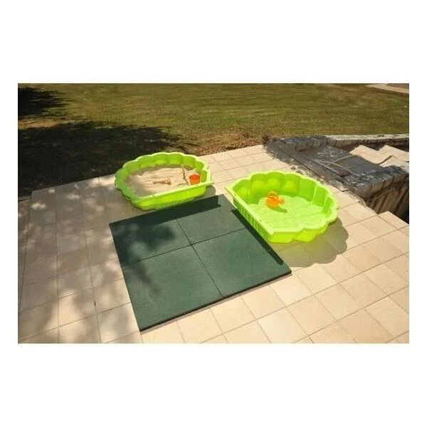 Rubbertegel Groen 50 × 50 Cm - 25 Mm 4 Rubbertegel Groen 50 × 50 Cm - 25 Mm - Afbeelding 2