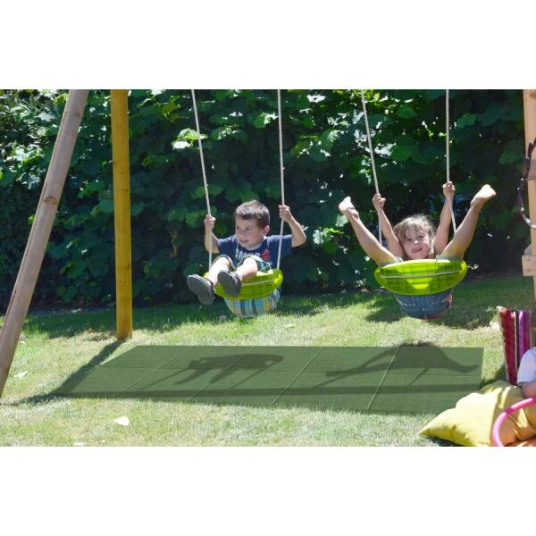 Rubbertegel Groen 50 × 50 Cm - 25 Mm 6 Rubbertegel Groen 50 × 50 Cm - 25 Mm - Afbeelding 4