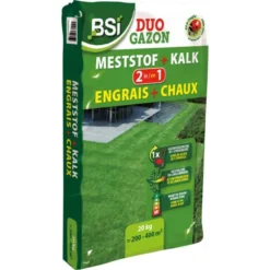 BSI Duo Gazonmeststof + Kalk - 20 Kg