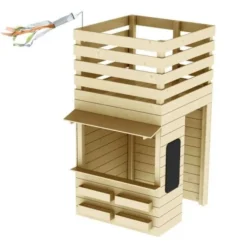 Houten Speelhuis Shopping - 119 × 152 × H 228 Cm -Aanbiedingen Intieme Eden Winkel 1644849095 2 600