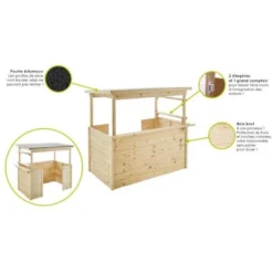 Houten Speelhuis Playa - 131 × 83 × H 118 Cm -Aanbiedingen Intieme Eden Winkel 1644918170 5 600