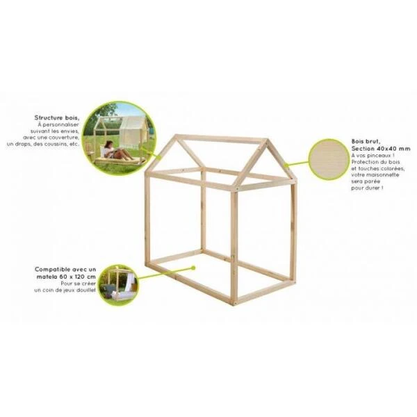 Houten Speelhuis Discover - 128 × 68 × H 122 Cm 5 Houten Speelhuis Discover - 128 × 68 × H 122 Cm - Afbeelding 3