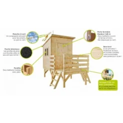 Houten Speelhuis Oakland - 187 × 261 × H 216 Cm -Aanbiedingen Intieme Eden Winkel 1644926971 5 600