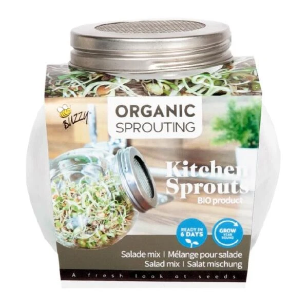 Organic Sprouting Pot - Salade Mix BIO 3 Organic Sprouting Pot - Salade Mix BIO
