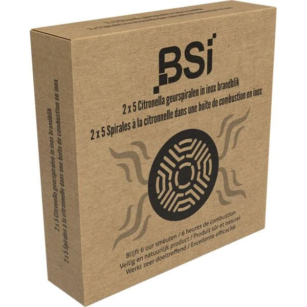 BSI - Anti-muggen Geurspiralen - Citronella - Set Van 5 Stuks 4 BSI - Anti-muggen Geurspiralen - Citronella - Set Van 5 Stuks - Afbeelding 2