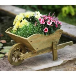 Bloembak Kruiwagen - Hout