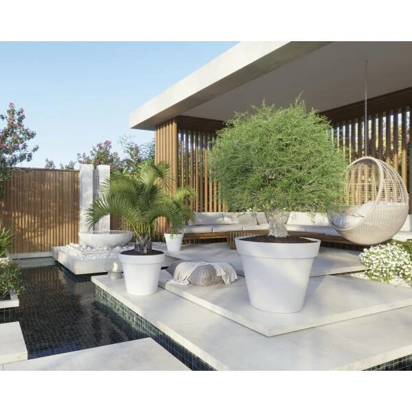 Bloempot Capri 60 Cm - Wit 6 Bloempot Capri 60 Cm - Wit - Afbeelding 4