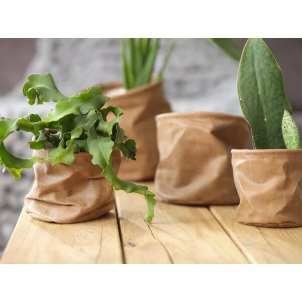 Bloempot Juna Cognac - Ø 25 × 25 Cm 6 Bloempot Juna Cognac - Ø 25 × 25 Cm - Afbeelding 4