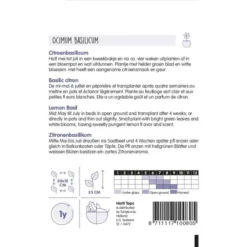 Citroenbasilicum - Ocimum Basilicum Citriodorum 5 Citroenbasilicum - Ocimum Basilicum Citriodorum -Aanbiedingen Intieme Eden Winkel citroenbasilicum ocimum basilicum citriodorum 1646840346 731 600