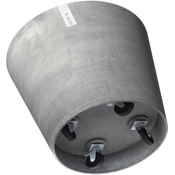 ECOPOTS Amsterdam Op Wielen - Grijs Ø 60 Cm 3 ECOPOTS Amsterdam Op Wielen - Grijs Ø 60 Cm