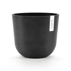ECOPOTS Oslo Met Waterreservoir - Antraciet Ø 25 Cm