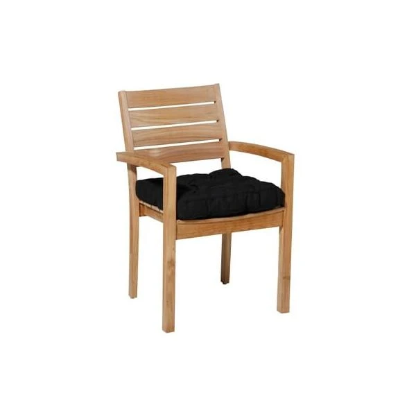 Madison Florance Kussen 47 × 47 Cm - Panama Zwart 5 Madison Florance Kussen 47 × 47 Cm - Panama Zwart - Afbeelding 3