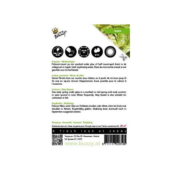 Kropsla Meikoningin - Lactuca Sativa 4 Kropsla Meikoningin - Lactuca Sativa - Afbeelding 2