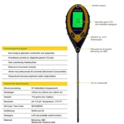 4 In 1 Meter (pH, Licht, Temperatuur En Vocht) -Aanbiedingen Intieme Eden Winkel meetapparatuur 4 in 1 1484056061 4 600