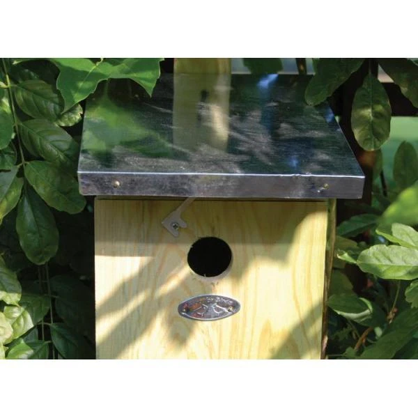 ESSCHERT DESIGN Nestkastje Mezen Met Zinken Dak - Naturel 4 ESSCHERT DESIGN Nestkastje Mezen Met Zinken Dak - Naturel - Afbeelding 2