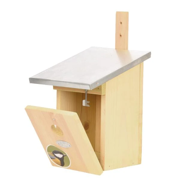 ESSCHERT DESIGN Nestkastje Mezen Met Zinken Dak - Naturel 6 ESSCHERT DESIGN Nestkastje Mezen Met Zinken Dak - Naturel - Afbeelding 4