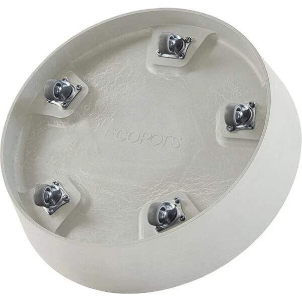ECOPOTS Amsterdam Onderschotel Op Wielen - Witgrijs Ø 41,60 Cm 3 ECOPOTS Amsterdam Onderschotel Op Wielen - Witgrijs Ø 41,60 Cm