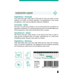 Papierbloem - Xeranthemum Annuum -Aanbiedingen Intieme Eden Winkel papierbloem xeranthemum annuum 1646840350 827 600