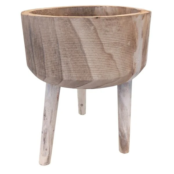 Paulownia Bloempot Op Pootjes Ø 29 × 37 Cm 3 Paulownia Bloempot Op Pootjes Ø 29 × 37 Cm