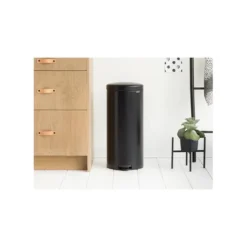 Pedaalemmer NewIcon BRABANTIA - 30 Liter Mat Zwart -Aanbiedingen Intieme Eden Winkel pedaalemmer newicon 30 liter mat zwart 1608012193 3 600