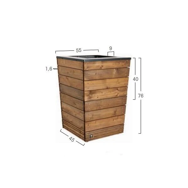 Plantenbak LUX V - 55/45 × 55/45 × 76 Cm - Conisch - Afbeelding 3