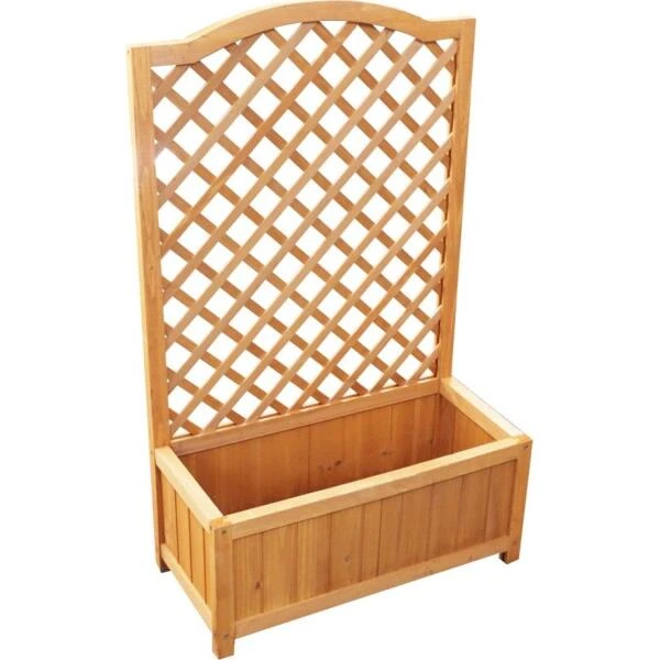 Plantenbak Met Klimplantenrek - 60 × 26 × 100cm 3 Plantenbak Met Klimplantenrek - 60 × 26 × 100cm