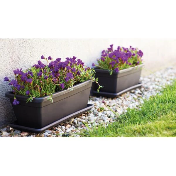 Plantenbak Venezia 80 Cm - Antraciet 4 Plantenbak Venezia 80 Cm - Antraciet - Afbeelding 2