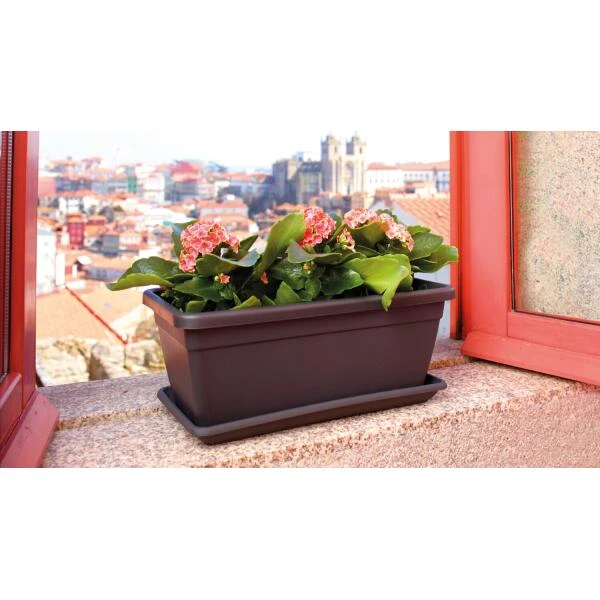 Plantenbak Venezia 80 Cm - Antraciet 5 Plantenbak Venezia 80 Cm - Antraciet - Afbeelding 3