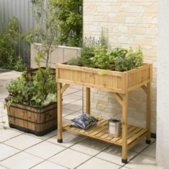 Vegtrug Kruidentafel 58 × 78 × 80 Cm - Naturel -Aanbiedingen Intieme Eden Winkel plantentafel kruidentafel 1540759393 1 600