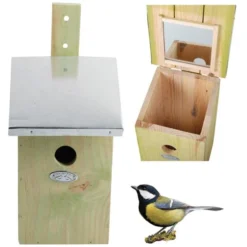 ESSCHERT DESIGN Nestkast Koolmees Met Spiegel