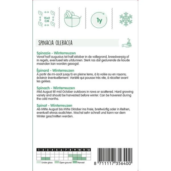 Spinazie Viroflex Type Winterreuzen 100 G - Afbeelding 2