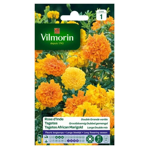 Tagetes Grootbloemig Dubbel Gemengd - Tagetes Erecta