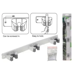 Tuingereedschapshouder 3 Klemmen - 35 Cm