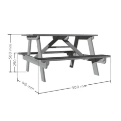 Picknicktafel KIDS Taupe - Gedroogd Hout -Aanbiedingen Intieme Eden Winkel tuintafel kids gedroogd hout 1669189664 2 600