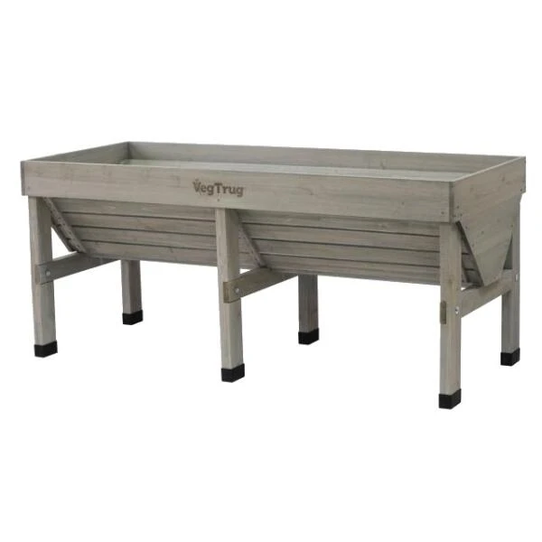 Vegtrug Verhoogde Kweektafel Grijs - 180 × 76 × 80 Cm 4 Vegtrug Verhoogde Kweektafel Grijs - 180 × 76 × 80 Cm - Afbeelding 2