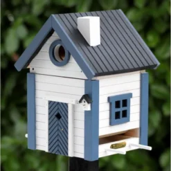 Nestkast + Voederhuis - Multiholk White And Blue Cottage