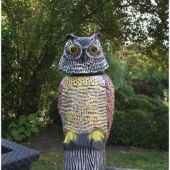 Roterende Uil Gele Borst - Vogelverschrikker -Aanbiedingen Intieme Eden Winkel vogelverschrikker uil geel 1496069044 3 600