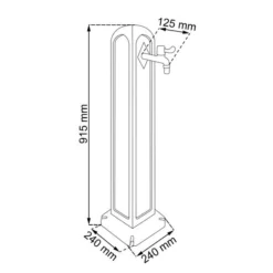 Waterzuil Met Kraan En Aansluiting - Zwart -Aanbiedingen Intieme Eden Winkel waterzuil zwart 1549709948 4 600
