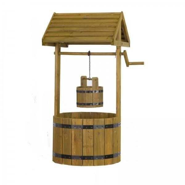 Wensput 'Wishing Well' Houten Bloembak 4 Wensput 'Wishing Well' Houten Bloembak - Afbeelding 2