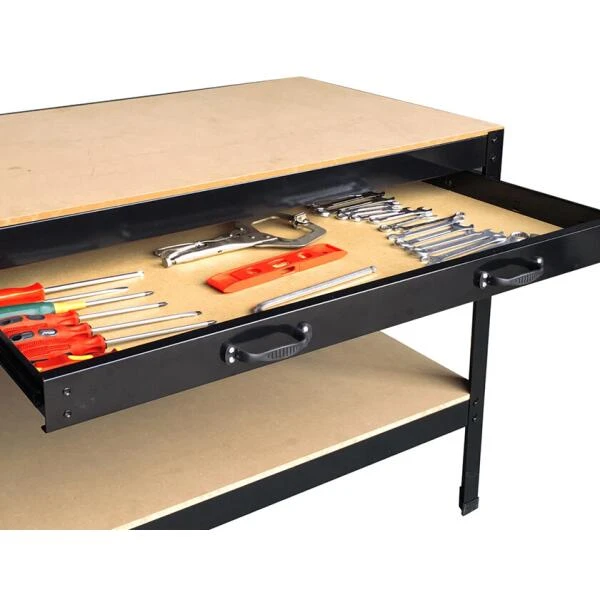 Werkbank Met 1 Lade - Staal + MDF 4 Werkbank Met 1 Lade - Staal + MDF - Afbeelding 2