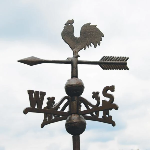 ESSCHERT DESIGN Windvaan Haan In Gietijzer 4 ESSCHERT DESIGN Windvaan Haan In Gietijzer - Afbeelding 2