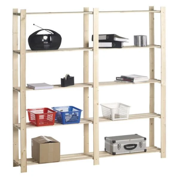 Woody Rack Dubbel Hout - 175 × 175 × 30 Cm 4 Woody Rack Dubbel Hout - 175 × 175 × 30 Cm - Afbeelding 2