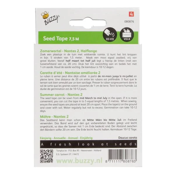 Wortelen Zaailint 7,5 M 4 Wortelen Zaailint 7,5 M - Afbeelding 2